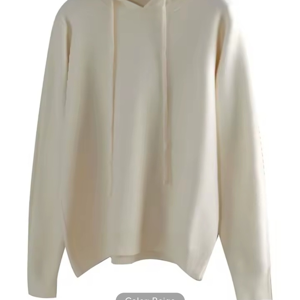 Cream Hoodie Sweatshirt